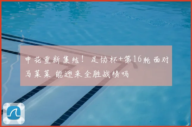 申花重新集结！足协杯+第16轮面对马莱莱 能迎来全胜战绩吗